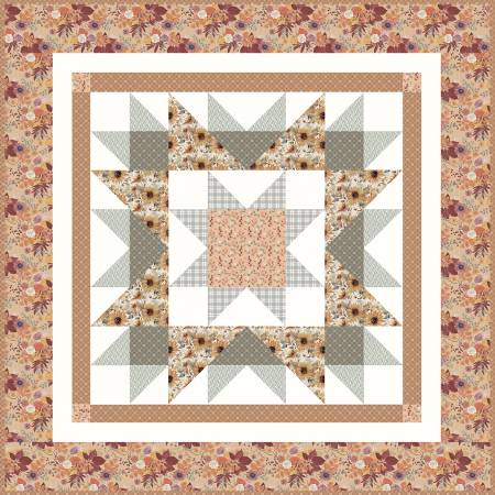 Riley Blake Evening on the Prairie Evening Star table topper kit — 50.5 x 50.5 inch