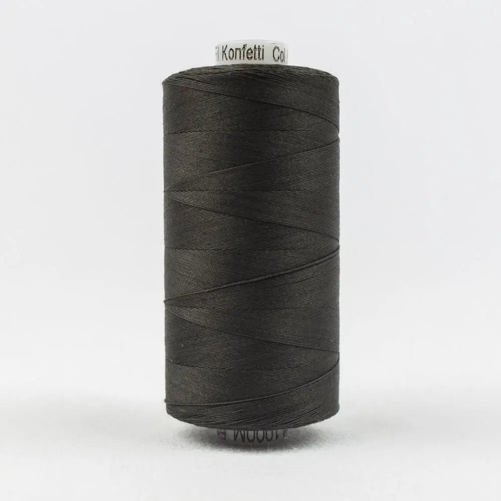 KT201 - Konfetti™ 50wt Egyptian Cotton Soft Black Thread WonderFil USA