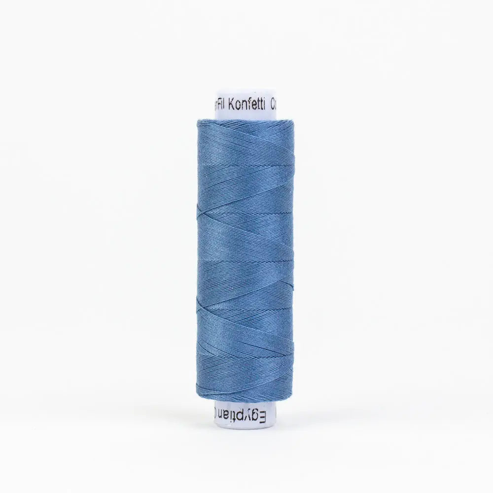 KT600 - Konfetti™ 50wt Egyptian Cotton Blue Thread WonderFil USA