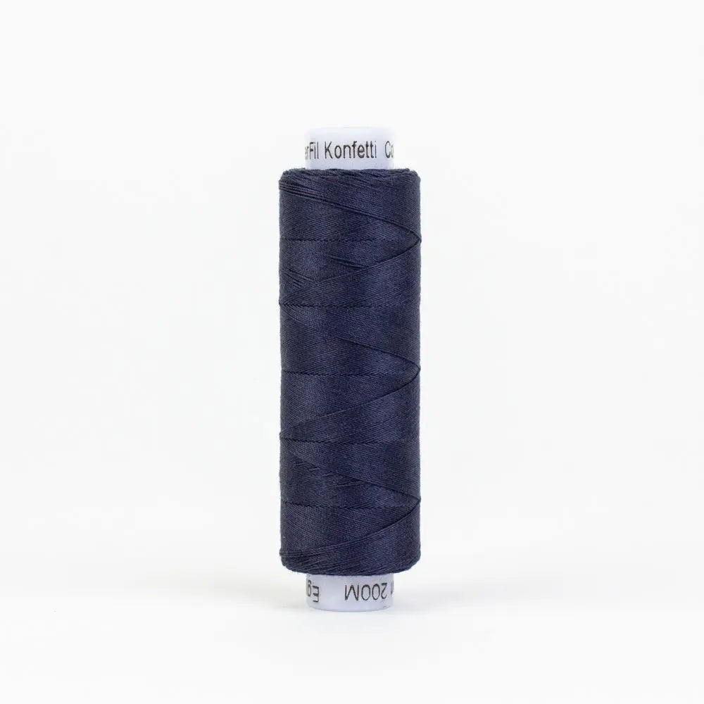 KT602 - Konfetti™ 50wt Egyptian Cotton Dark Navy Thread WonderFil USA