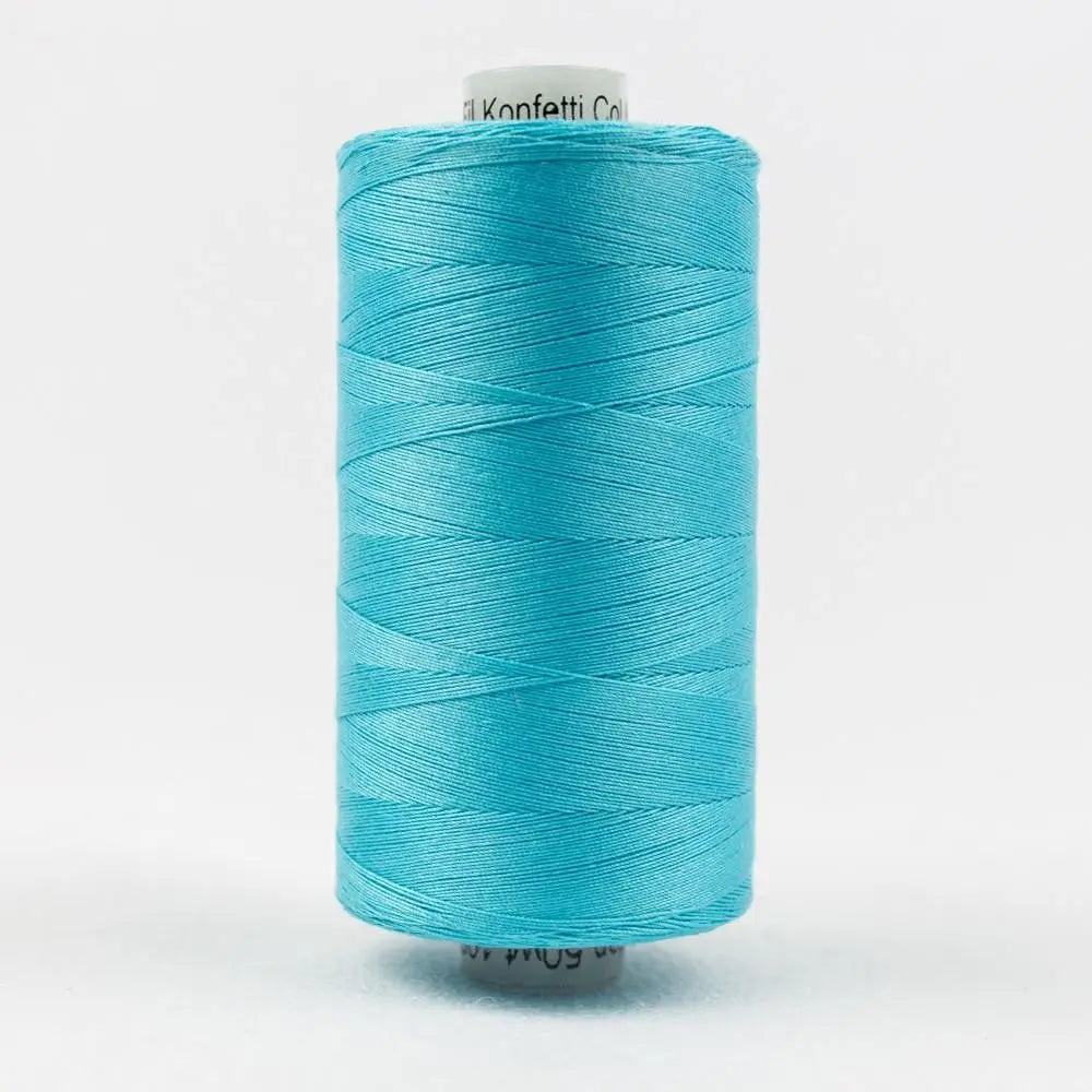 KT608 - Konfetti™ 50wt Egyptian Cotton Medium Peacock Blue Thread WonderFil USA