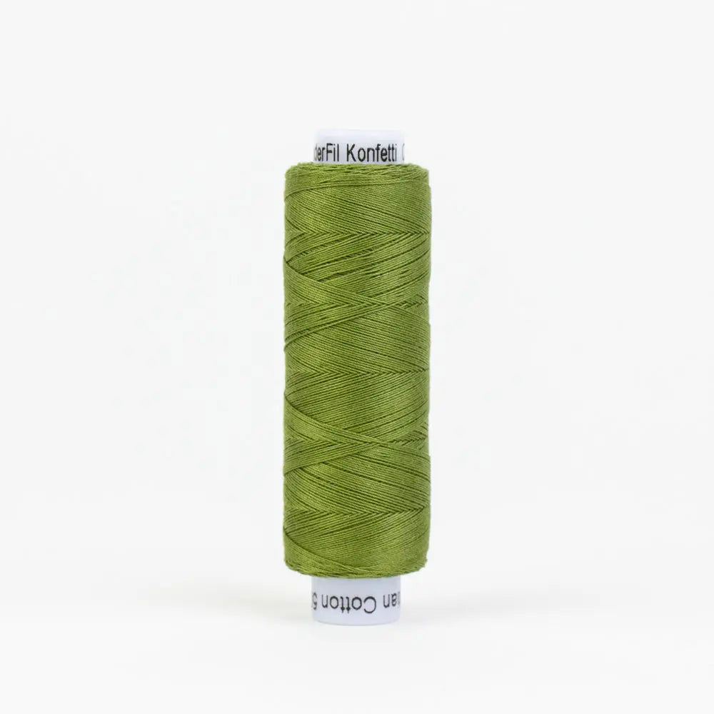 KT612 - Konfetti™ 50wt Egyptian Cotton Olive Green Thread WonderFil USA