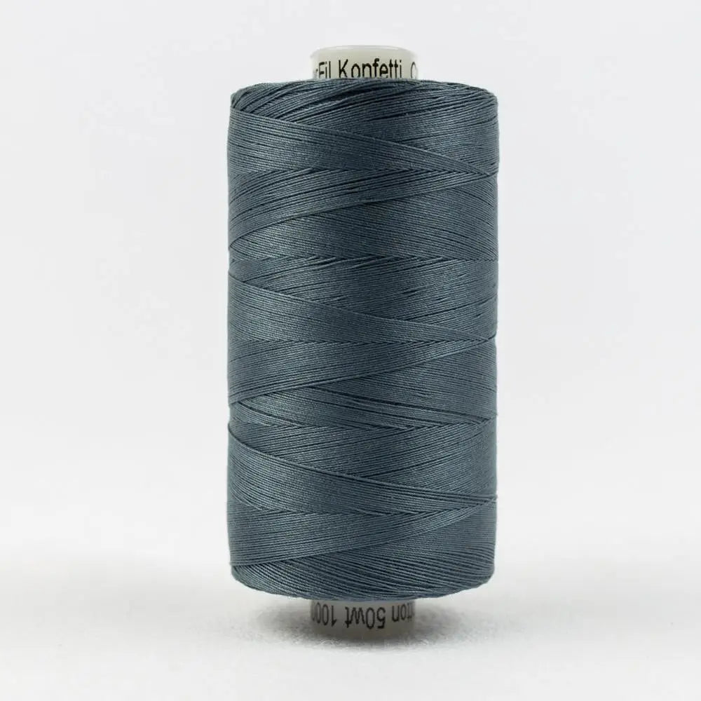 KT904 - Konfetti™ 50wt Egyptian Cotton Blue Grey Thread WonderFil USA