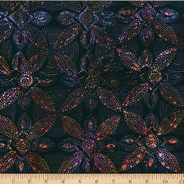 Kashmir Bali Batik Dotty Tile Cotton 44"/45" Fabric Per Yard