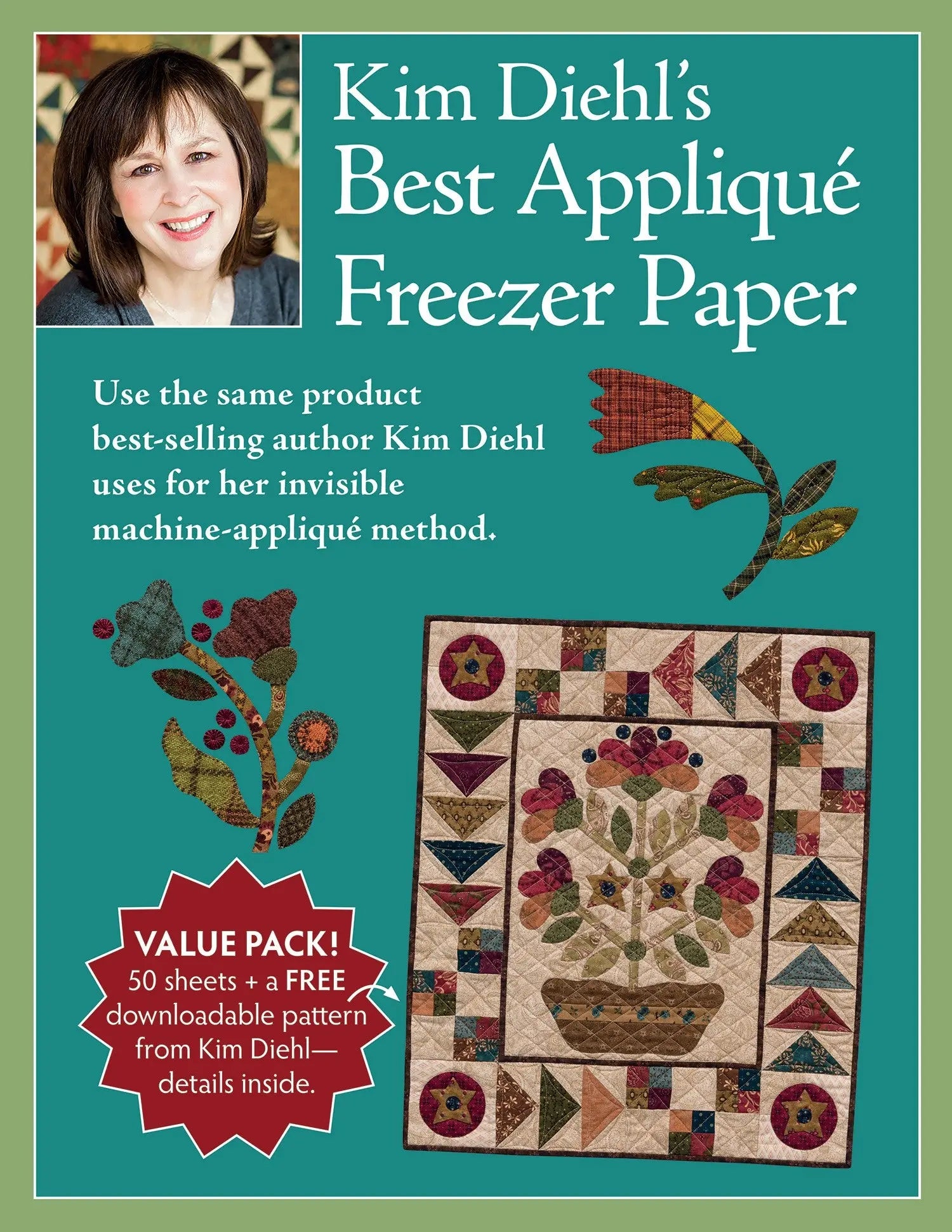 Kim Diehls Best Applique Freezer Paper - Linda's Electric Quilters