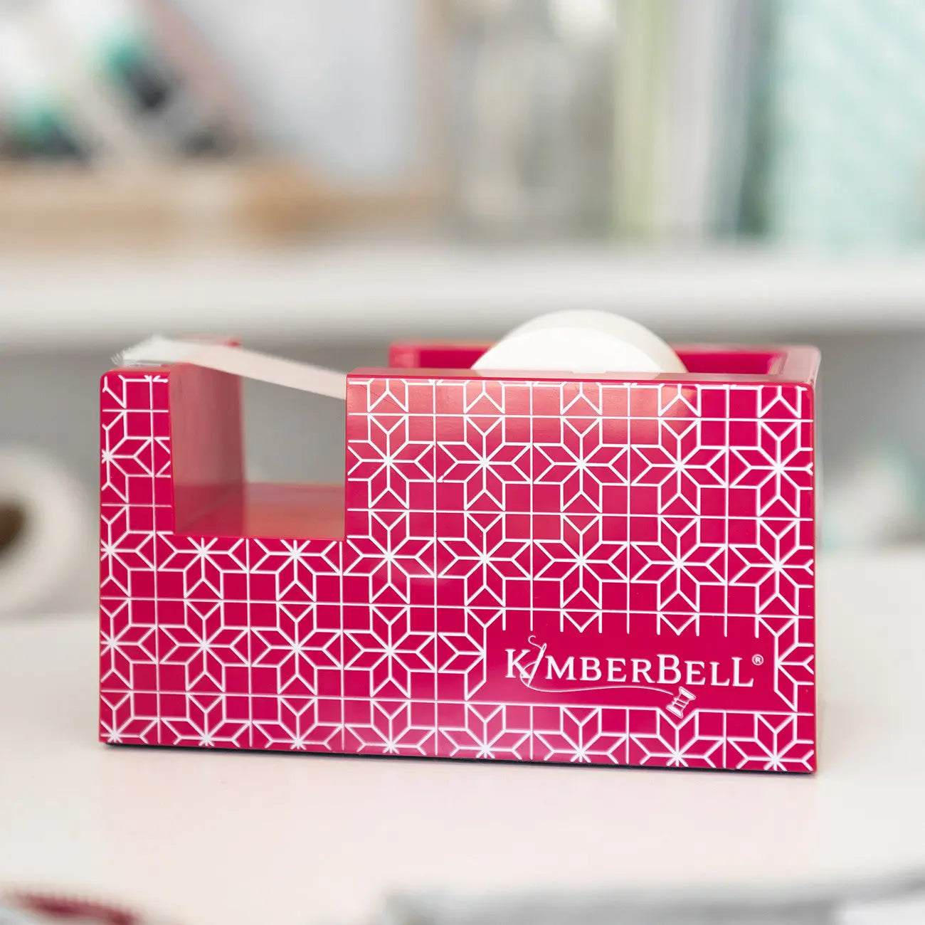 Kimberbell Paper Tape Dispenser Cranberry Star - Linda's Electric Quilters