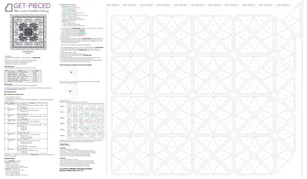 Kimberly Jahnz’s Opal Quilt Pattern & Foundation Piecing Panel Bundle Hoffman California Fabrics