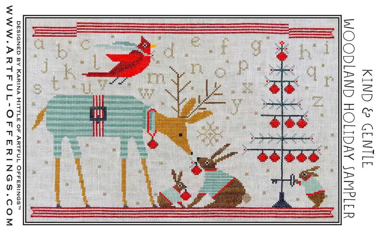 Kind & Gentle Woodland Holiday Sampler - Linda's Electric Quilters