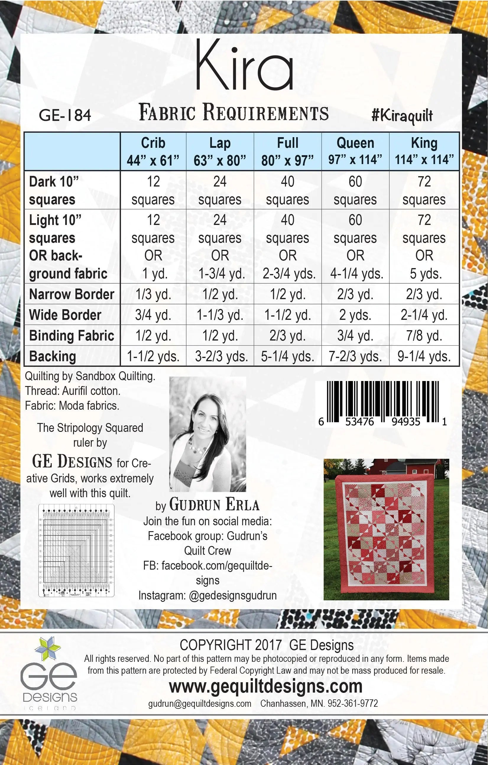 Kira 10" Square Pattern 184 GE Designs