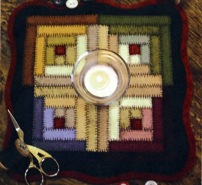 Kit Candle Mat Log Cabin - Linda's Electric Quilters