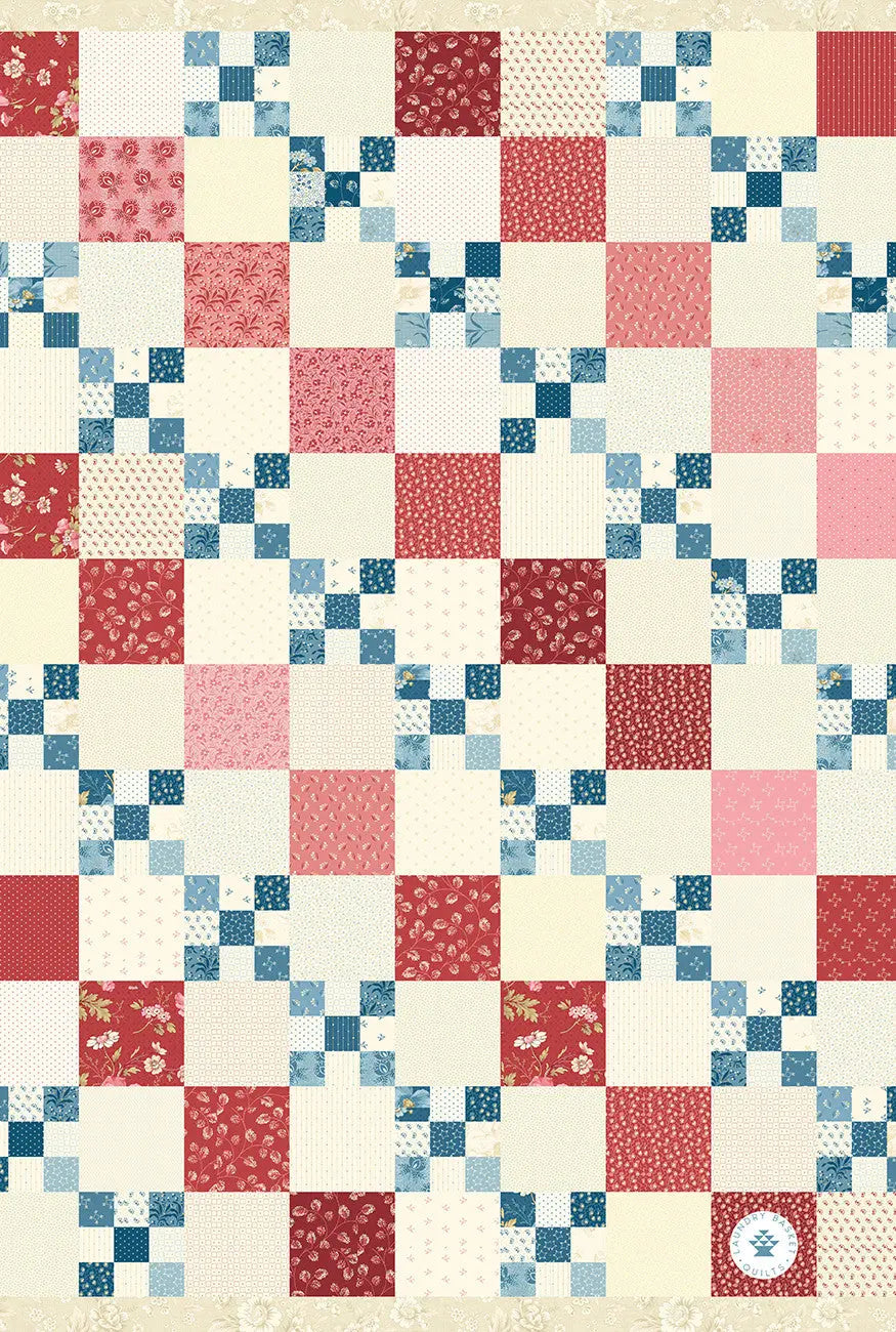 Kitchen Towel Cranberry Chain Patriotic - Linda's Electric Quilters