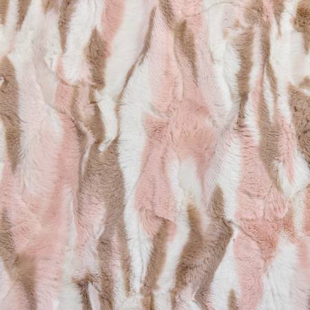 Shannon Fabrics Luxe Cuddle Himalayan minky fabric in Ice Pink
