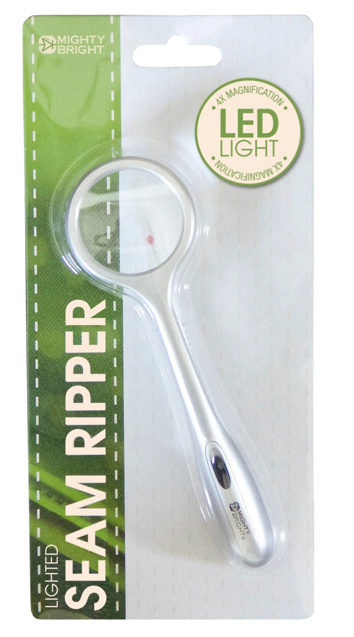 LED Lighted Seam Ripper with Magnifier Silver - Linda's Electric Quilters