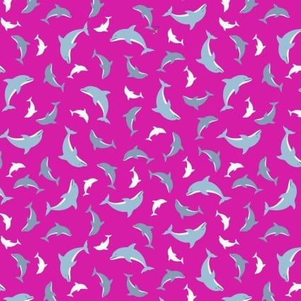 Lewis and Irene Ocean Glow pink and gray glow in the dark quilting cotton fabric