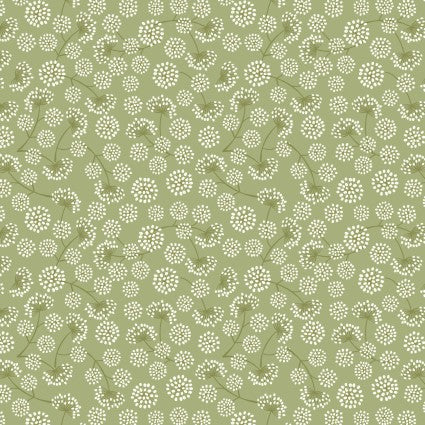 Lewis and Irene Winter Botanical green seed heads with pearl