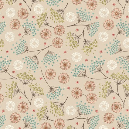 Lewis & Irene New Forest Winter flannel quilting fabric — wintry forest scene