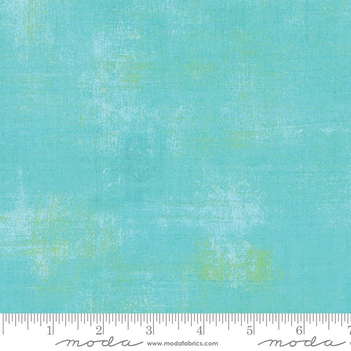 Blue Aqua Grunge Basics Pool 44"/45" Per Yard Moda Fabrics & Supplies