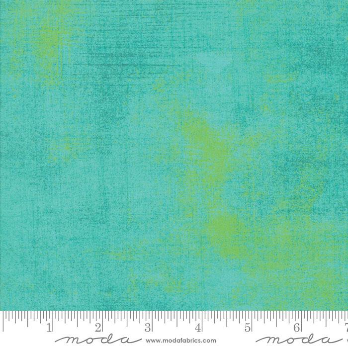 Green Turquoise Grunge Basics Aruba 44"/45" Per Yard Moda Fabrics & Supplies