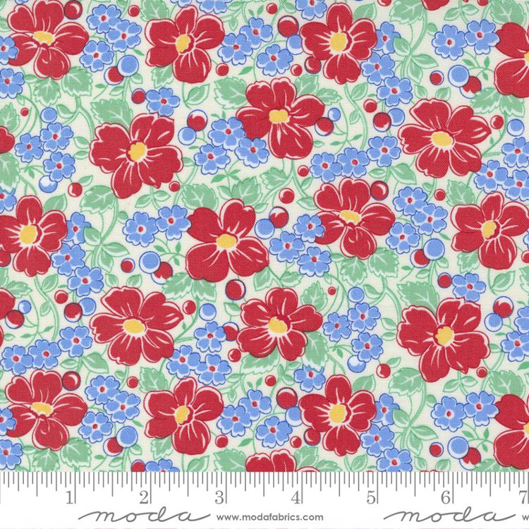 Moda 30s Playtime Primary Eggshell quilting fabric — 1930s reproduction