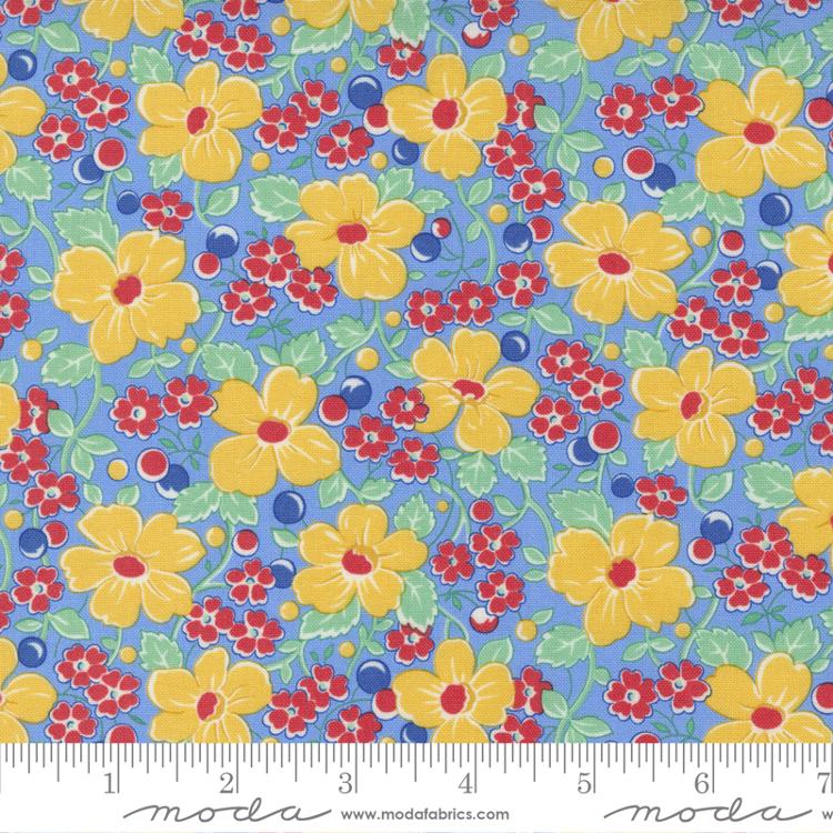 Moda 30s Playtime Sky quilting fabric — 1930s reproduction 33630 16