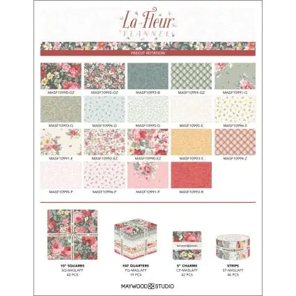 La Fluer Flannel - 5" Squares (42 pcs) EE Schenck Co