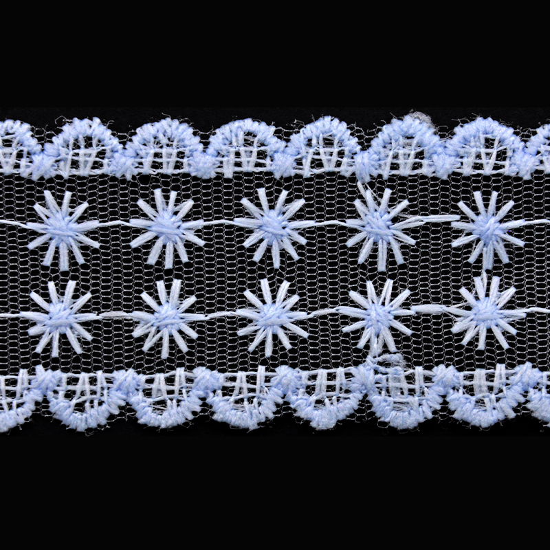 Lace Trimming - 1 1/2-Inch Width (10 Yard Roll) - BFL-100-03 Light Blue