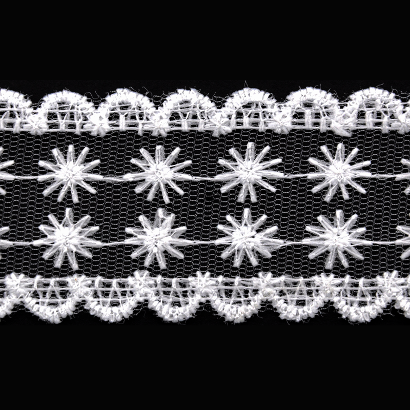 Lace Trimming - 1 1/2-Inch Width (10 Yard Roll) - BFL-100-27 White