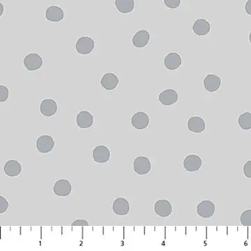 Large Dots Gray Pigment Dewfall Cotton 44"/45" Fabric Per Yard Figo Fabrics