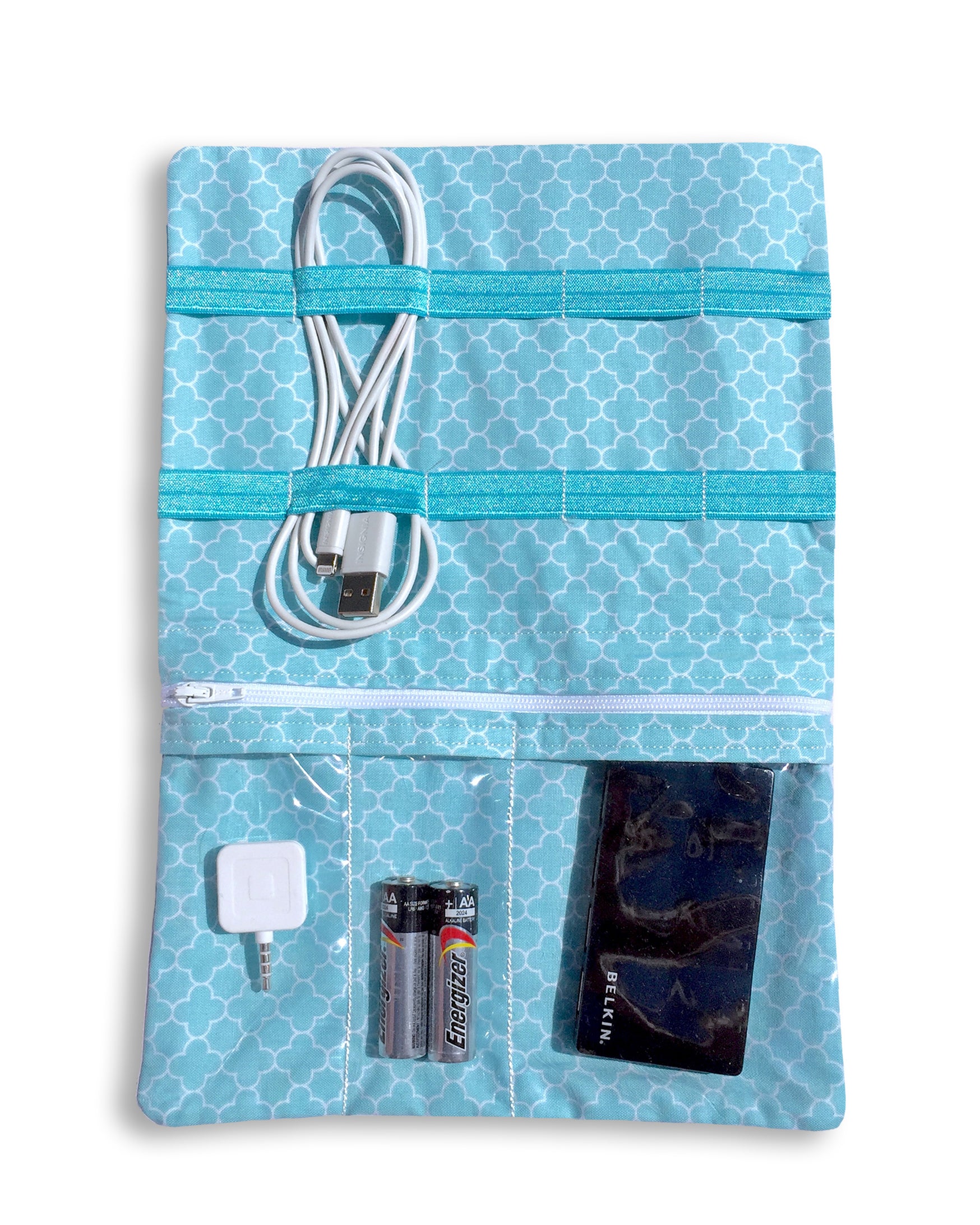 Tech to Go Cord Caddies In the Hoop Machine Embroidery Design Pickle Pie Designs