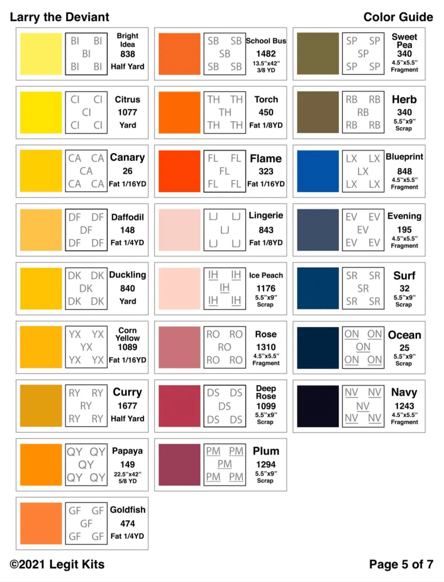 Larry the Deviant Pattern Legit Kits