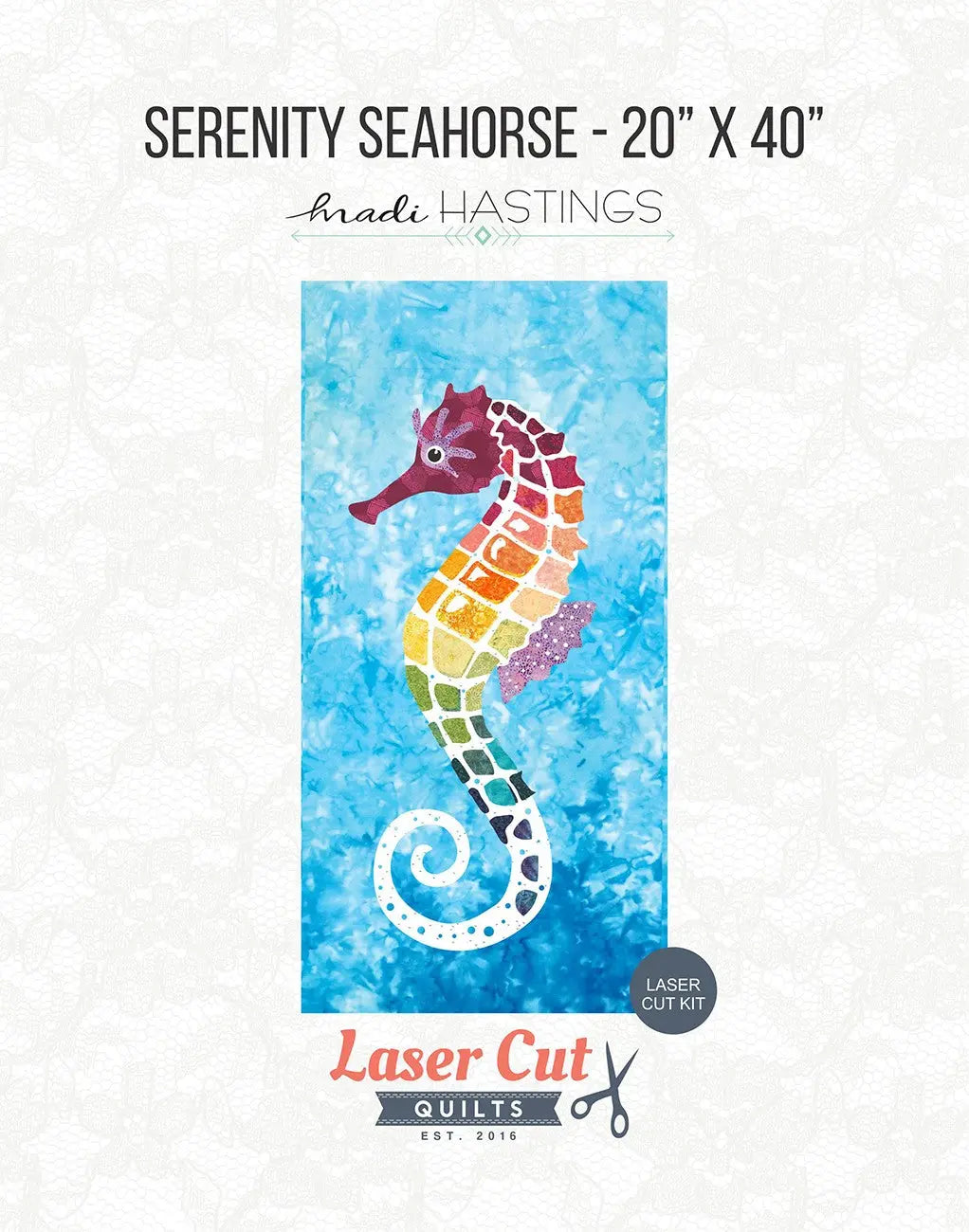 Laser-Cut Kit: Serenity Seahorse - Linda's Electric Quilters