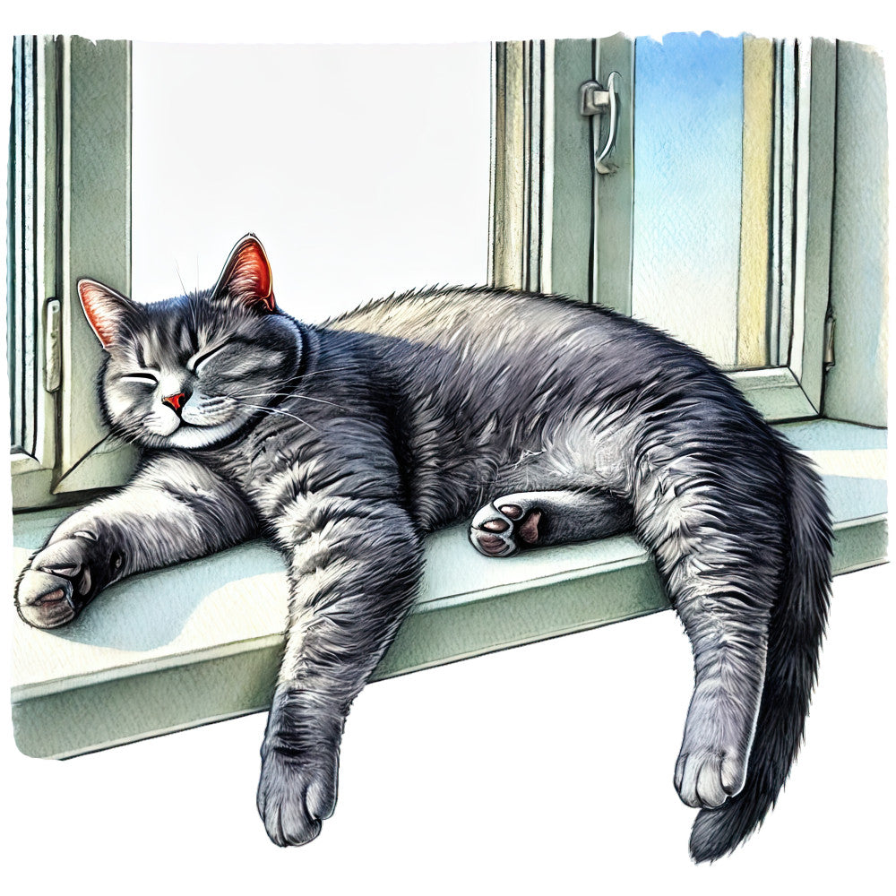 Lazy Cats Fabric Panel 19 QuiltingFabricPanels