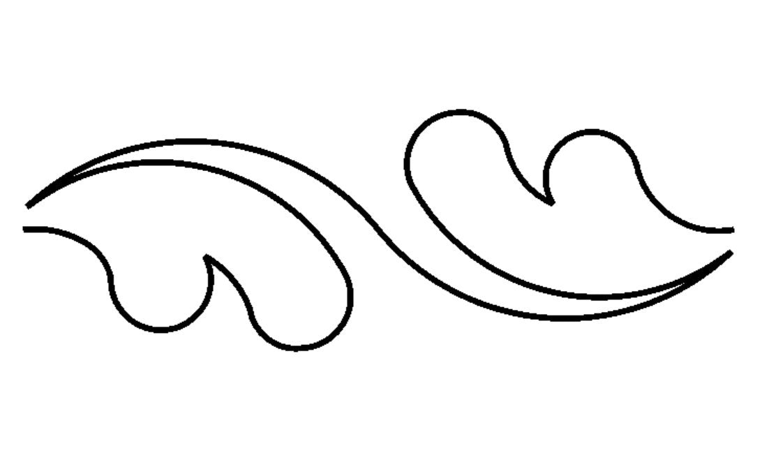 Lazy Leaves E2E Wildflower Quilting Digital Pantograph close up