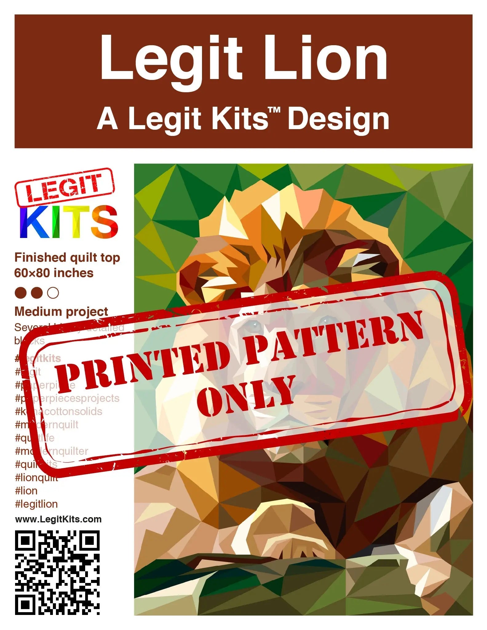 Legit Lion Pattern Legit Kits