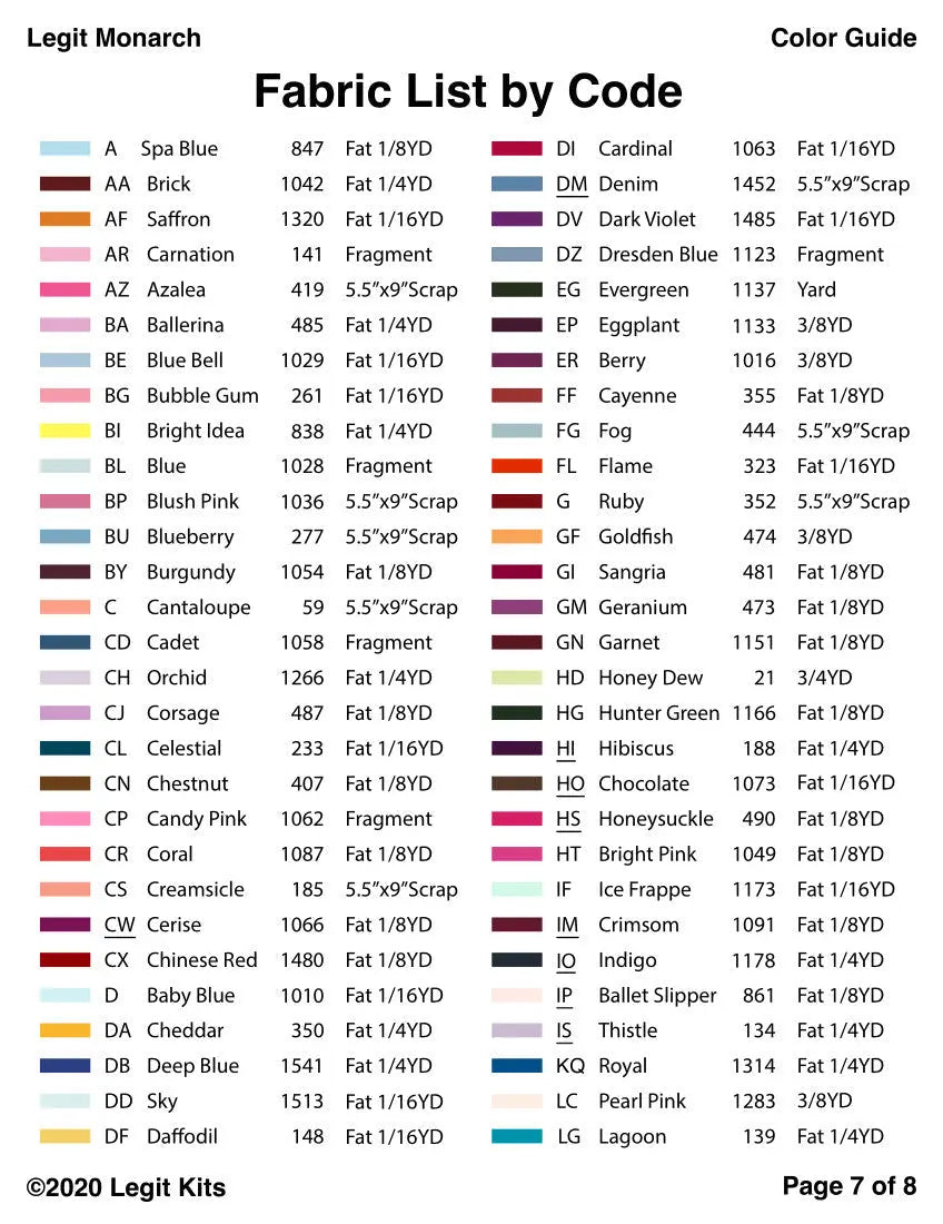 Legit Monarch Pattern Legit Kits