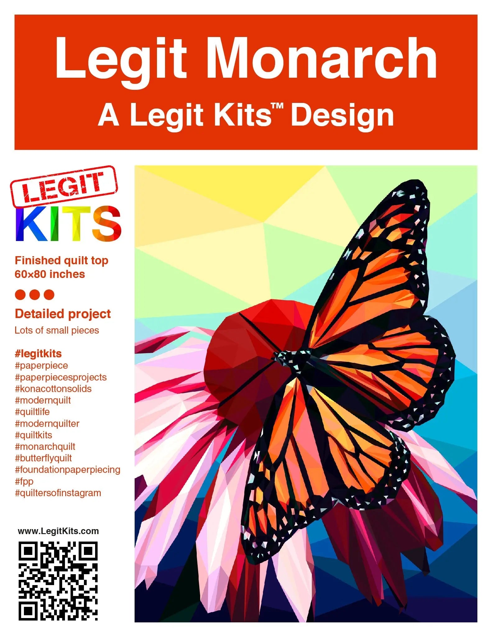 Legit Monarch Quilt Kit - Linda's Electric Quilters