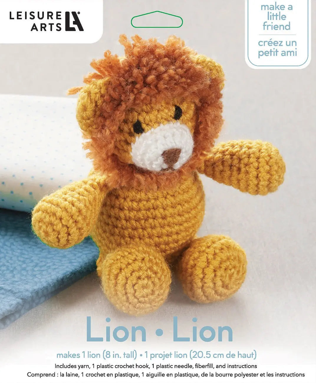 Leisure Arts Little Crochet Friend Kit Small Lion Checker Distributor