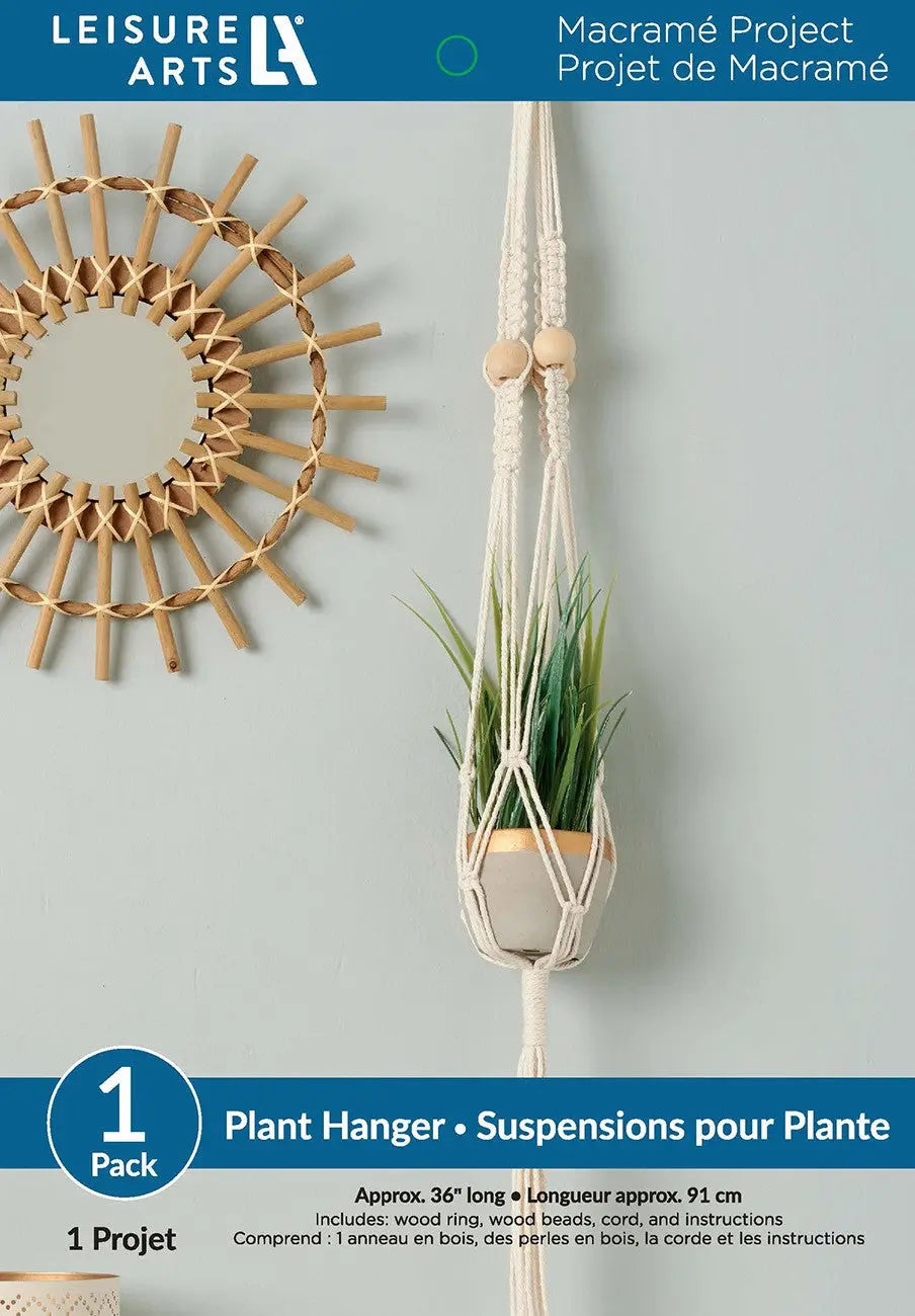 Leisure Arts Macrame Kit Plant Hanger - Linda's Electric Quilters