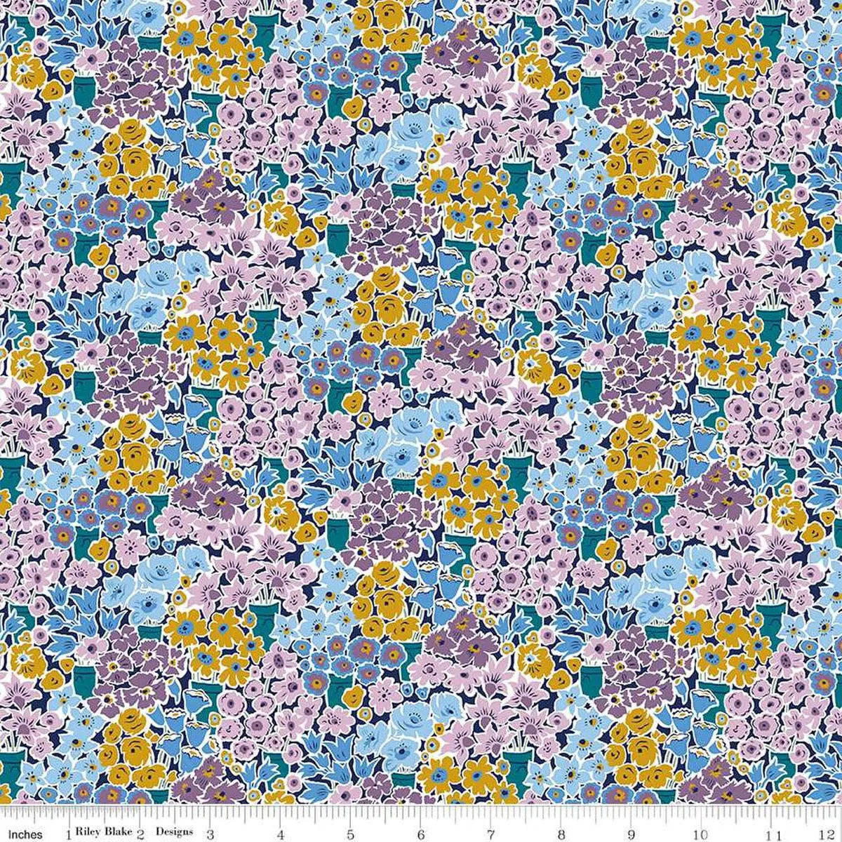 Liberty Tudor Celebration Rossellie Blooms 01667444A 44"/45" Fabric Per Yard Riley Blake Designs