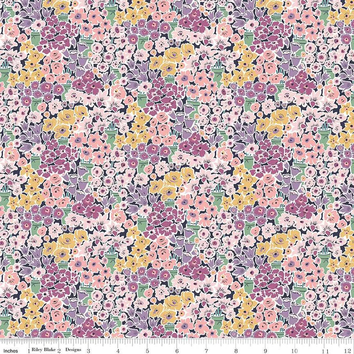 Liberty Tudor Celebration Rossellie Blooms 01667444C 44"/45" Fabric Per Yard Riley Blake Designs