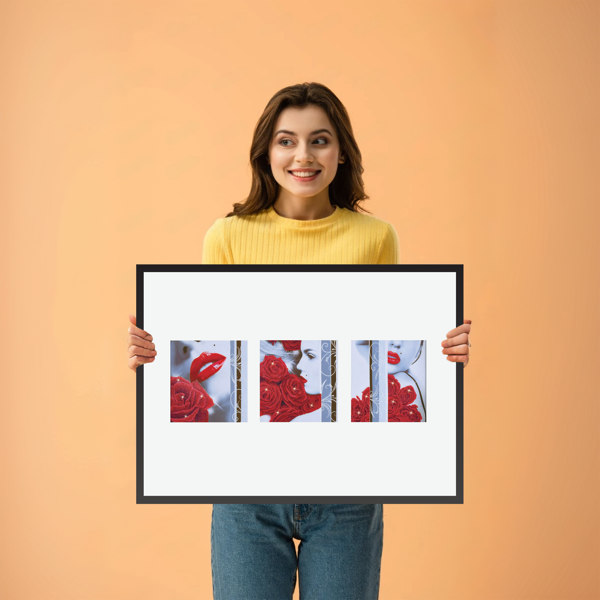 Diamond Dotz Rose Romance - 55.9" x 18.5"