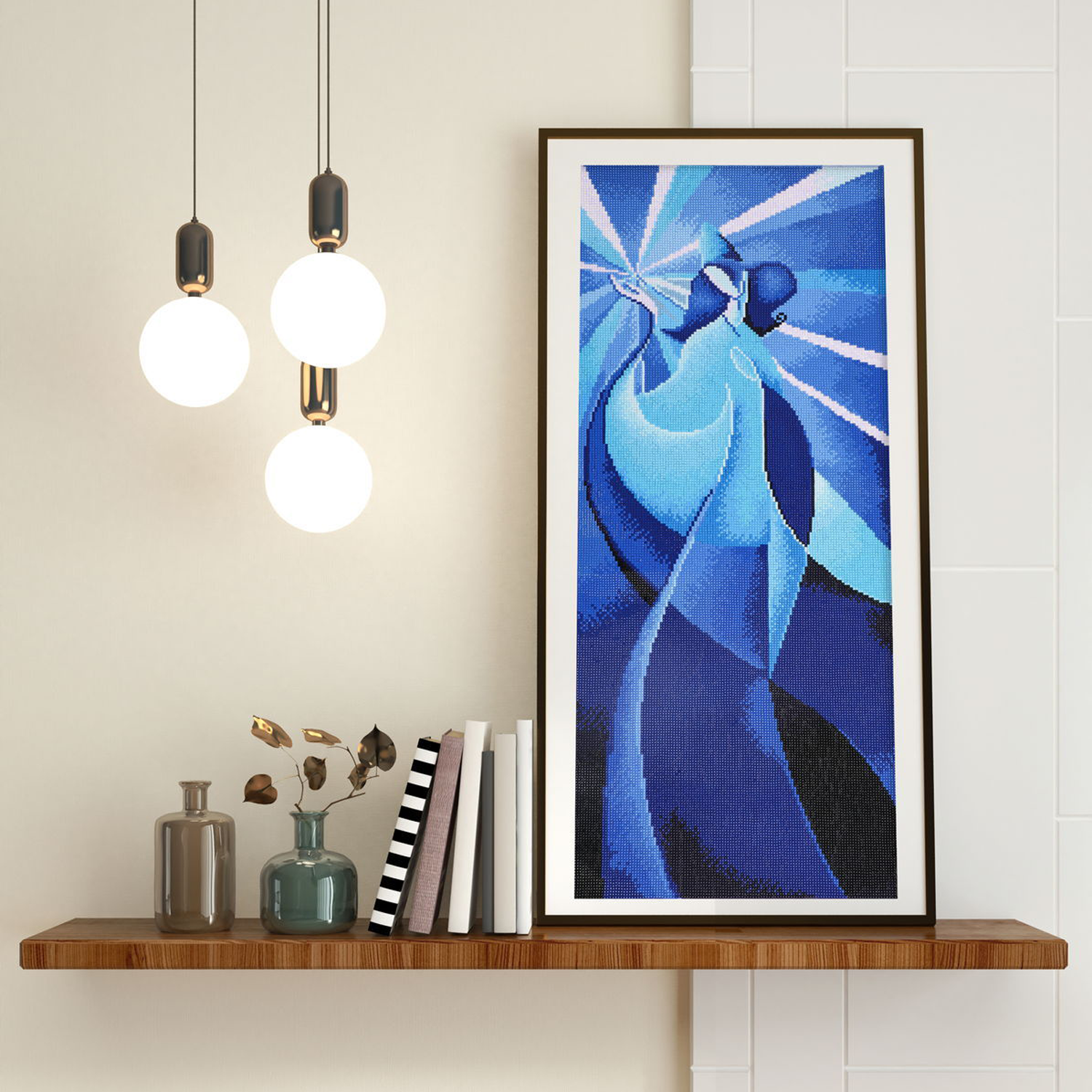 Diamond Dotz Blue Madonna - 12.6" x 30.3"