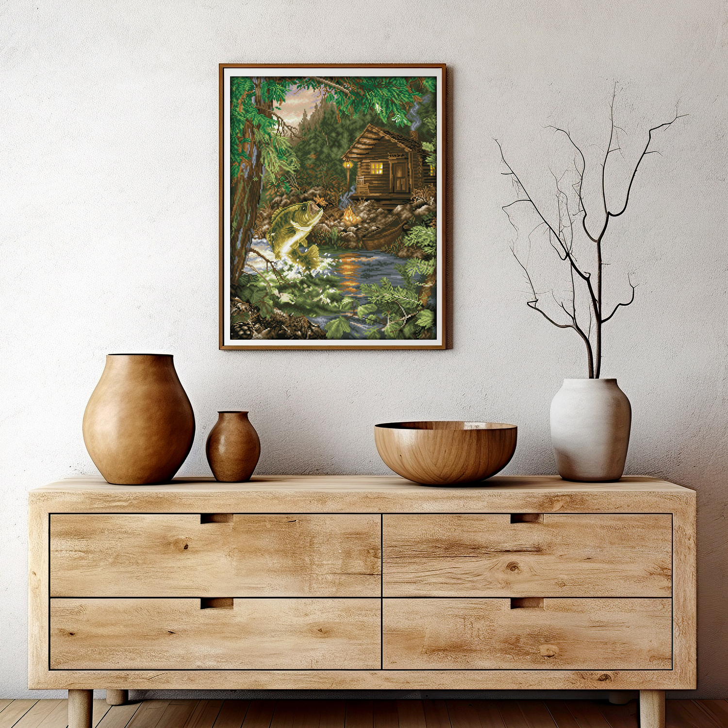 Diamond Dotz Gone Fishing - 22.0" x 28.0"