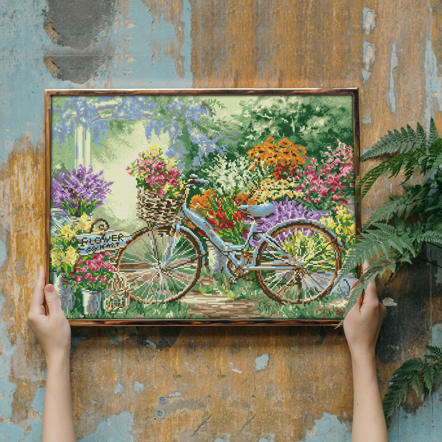 Diamond Dotz The Flower Mart - 26.4" x 19.7"