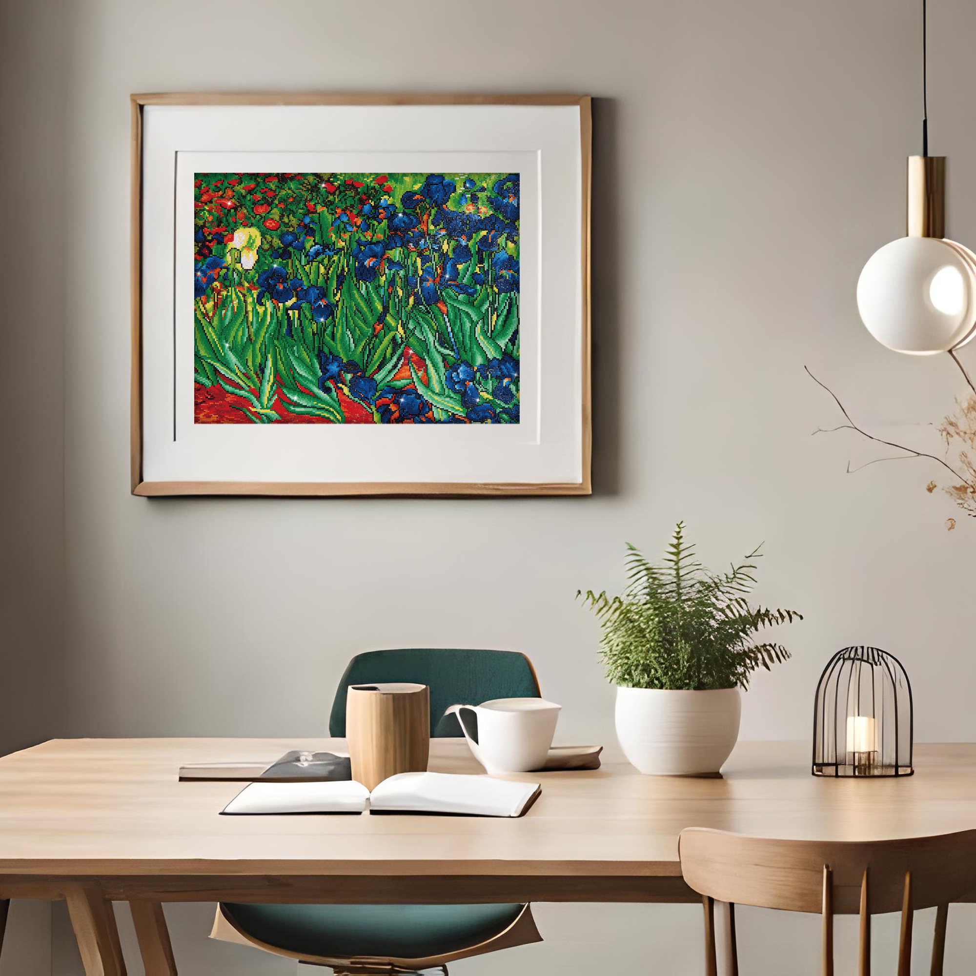 Diamond Dotz Irises (Van Gogh) - 28.0" x 22.0"