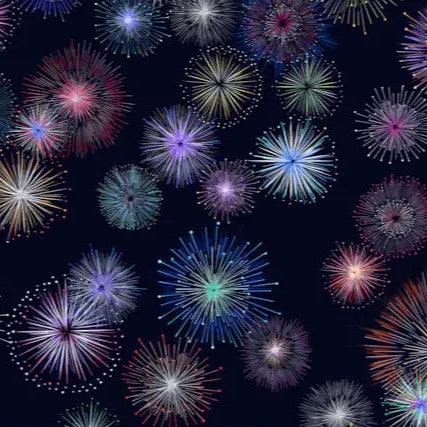 Light Up the Sky Ink Digital Cuddle Fabric per yard Shannon Fabrics