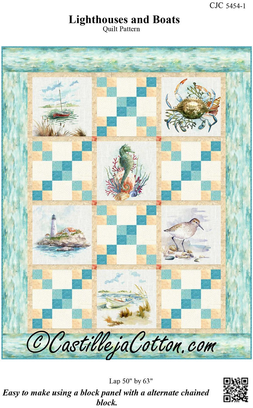 Lighthouses and Boats Pattern - Linda's Electric Quilters