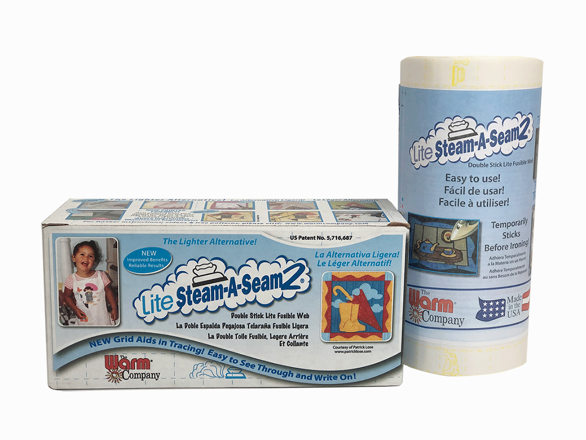 Lite Steam-A-Seam 2 12" x 40 YD Fusible Web - Lightweight Heat-Adhesive for Quilting Warm Company
