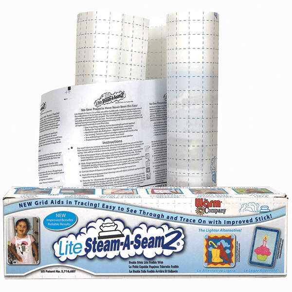 Lite Steam-A-Seam 2 18" x 25 YD Fusible Web - Lightweight Heat-Adhesive for Quilting Warm Company