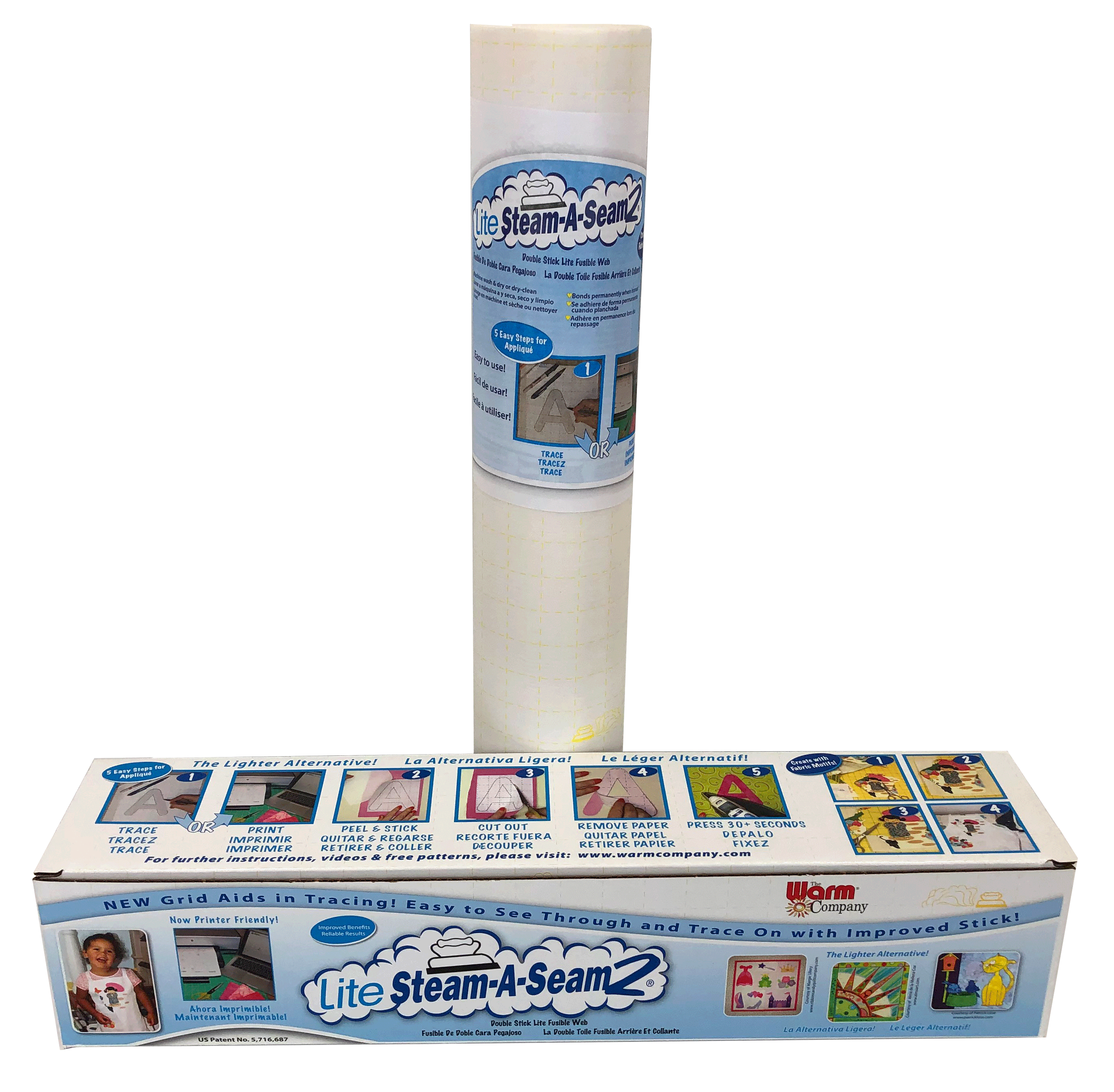 Lite Steam-A-Seam 2 24" x 25 YD Fusible Web - Lightweight Heat-Adhesive for Quilting Warm Company